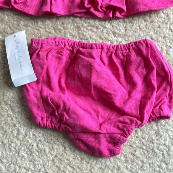 Ralph Lauren pink ruffle matching dress set NWT 6 months - Picture 6 of 8